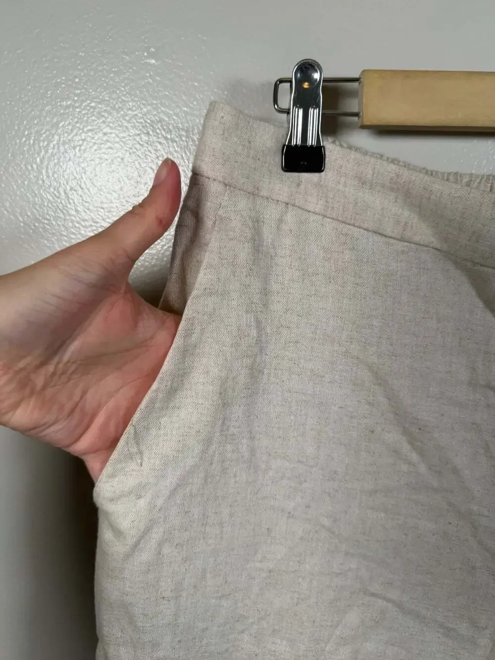 Banana Republic Hayden Wide Leg Linen Pants Size Large Pull On Neutral Coastal